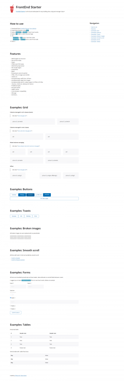 FrontEnd Starter