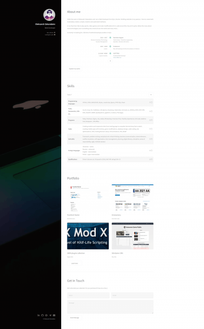 WebResume CMS