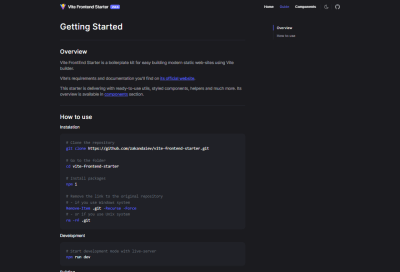 Vite FrontEnd Starter